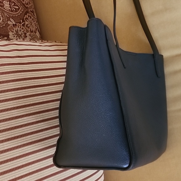 TORY BURCH CARSON BLACK LEATHER TOTE - Picture 3 of 9